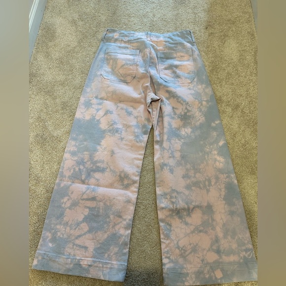 The Colette Denim Cropped Wide-Leg Jeans by Maeve Anthropologie tie dye 29 - Picture 7 of 7